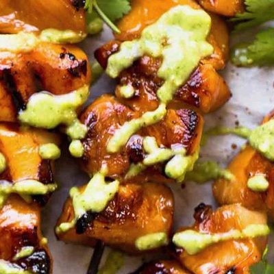 3 Ingredient Grilled Chicken with sauce.