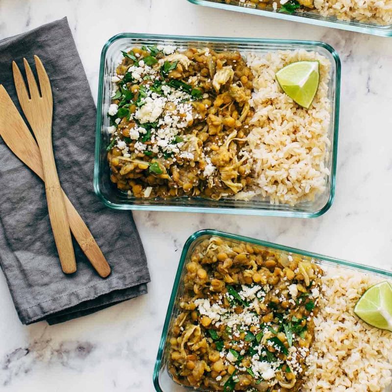 A picture of Cilantro Lime Chicken and Lentil Rice Bowls